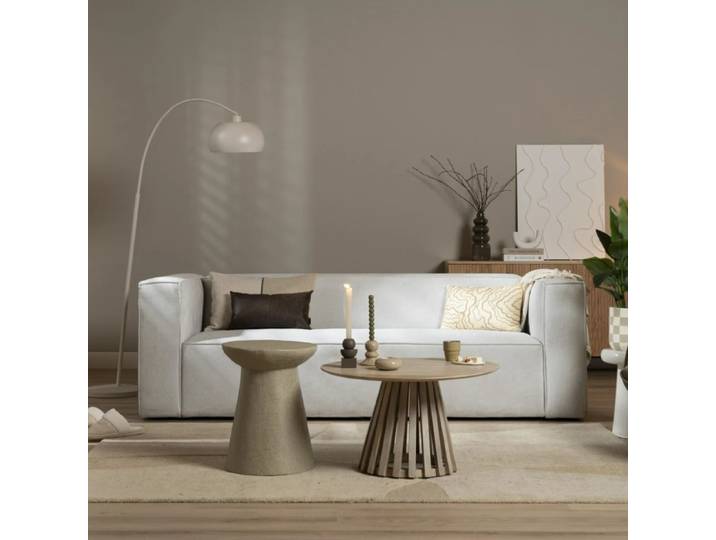 Bronx71 Sofa 3-Sitzer Memphis Stoff off white