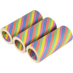 Papstar Luftschlangen 18858 Rainbow, bunt, flammhemmend, Riesenluftschlange 15m, 3Stück