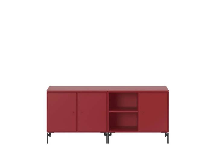 Montana Save Sideboard Beetroot 165, Beine schwarz lackiert