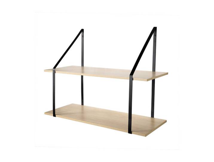 Calicosy Wandregal mit großer Tiefe und 2 Ebenen - P30 cm., Apfelbaumfarben, Holzwerkstoff, 30x60x80 cm, Wohnzimmer, Regal, Bücherregale