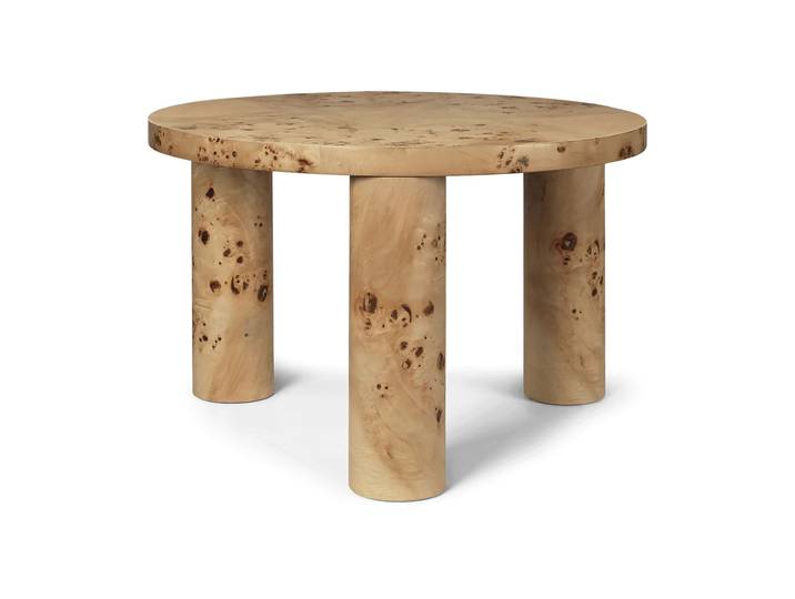 Ferm Living Post Couchtisch small Ø 65 cm Burl veneer