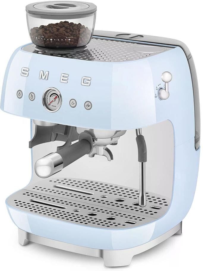 SMEG Siebträgermaschine "50's Style", Energieeffizienz: D, blau, B:33,4cm H:44,3cm T:43cm, Kaffeemaschinen, Siebträgermaschine blau Einheitsgröße