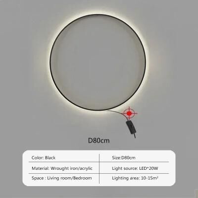 Uplifted Finds Modern Large Circle LED Wall Sconce System 80 Cm uk