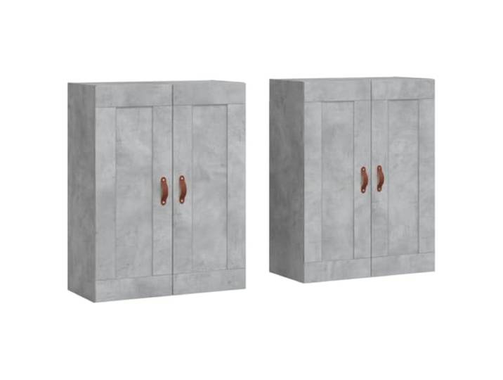 Kaorsrow 2er Set Wandschrank Betongrau Holzwerkstoff 69,5x34x90 cm Platzsparender Hängeschrank fürs Wohnzimmer und Flur mit reichlich Stauraum und pflegeleichter Holzwerkstoff-Oberfläche.