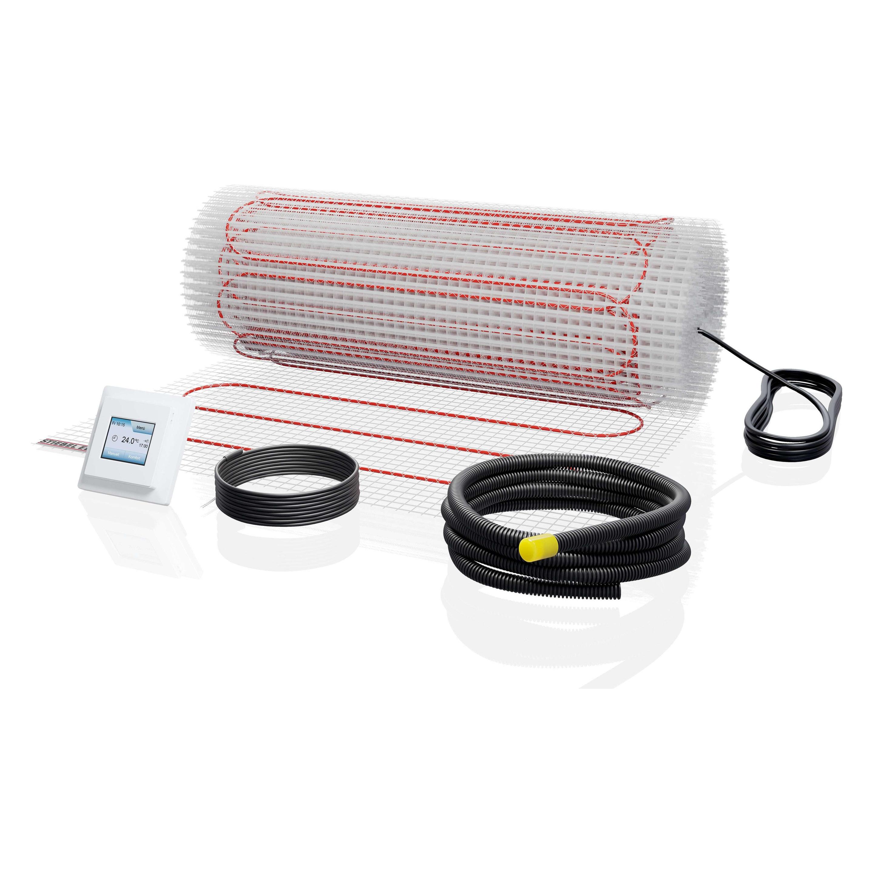 Stiebel Eltron Elektrische Fussbodenheizung für grosse Flächen, Komplettset 6 m², 100 W/m², FTM 100/6 Set Plus (205670)