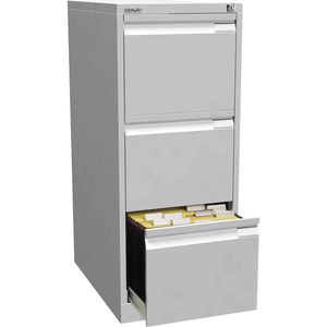 Bisley Hängeregisterschrank 3633-645, 1-bahnig, 3 Schübe, lichtgrau
