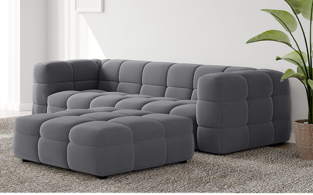 Fairmont Park Rappoli 2 Piece Polyester Standard Living Room Set Grey 100% Polyester 2