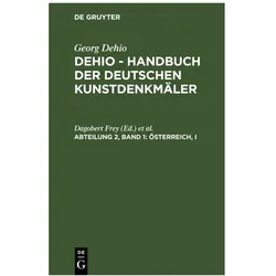 Georg Dehio: Dehio - Handbuch der deuts, Fachbücher