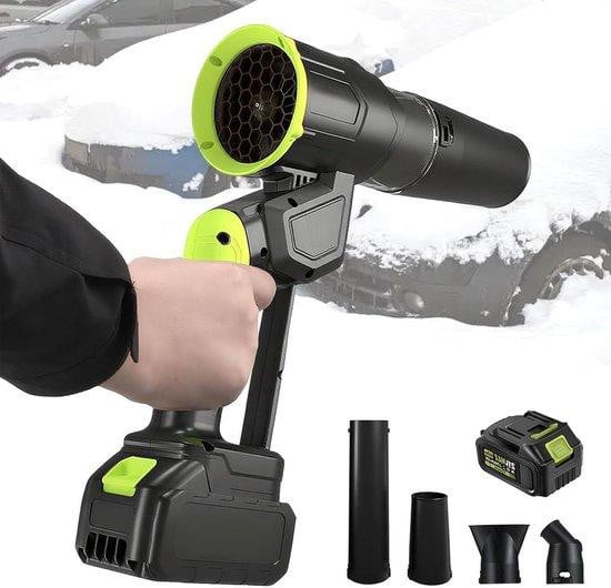 WAN Draadloze Elektrische Bladblazer met Krachtige Borstelmotor - Zwart - 381 CFM