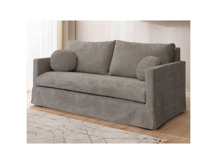 P & B 3-Sitzer-Bezug Paphos, Braun, Uni, 195x89x95 cm,