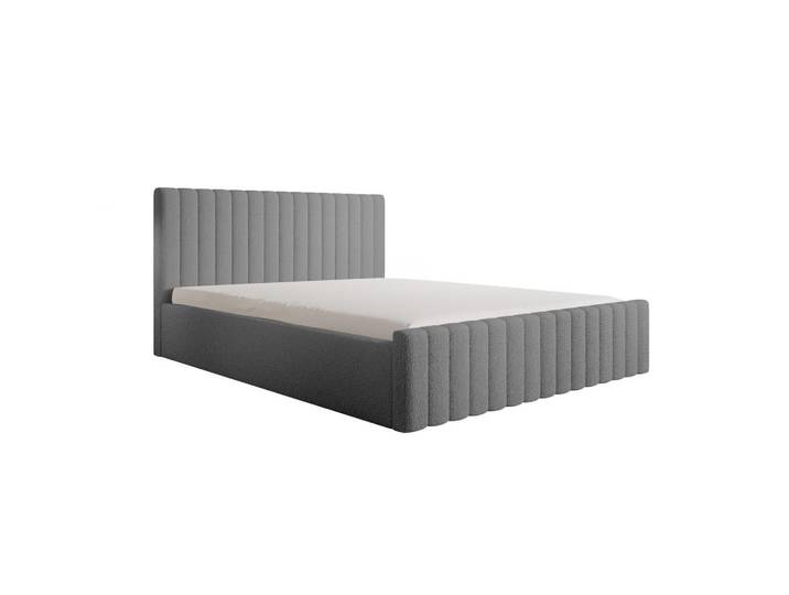 Fedve Polsterbett Safi 120x200 Grau (Abriamo 7 – Bouclé), 120x200 cm, Schlafzimmer, Betten, Polsterbetten