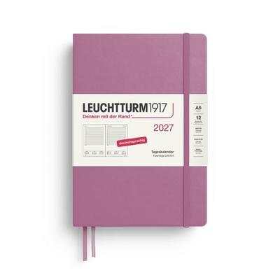 Tageskalender Medium (A5) 2027, Dusty Rose, Deutsch