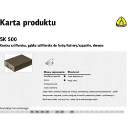 Klingspor, Schleifmittel, KOSTKA SZLIFIERSKA 100x70x25mm P 60 SK500 (60)