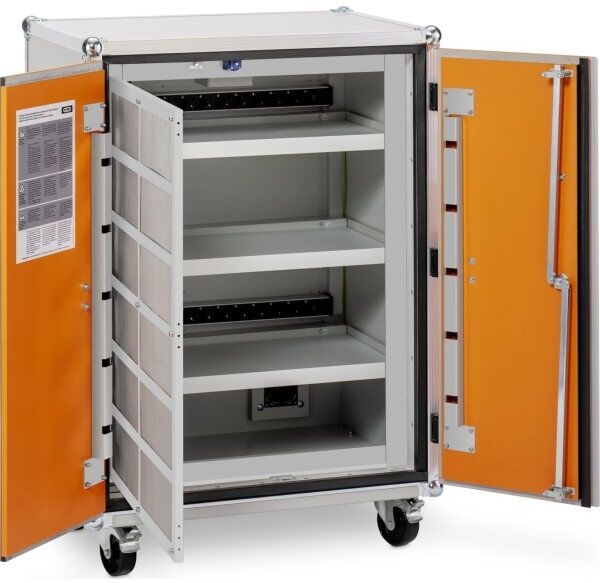 CEMO Batteriopbevaringsskab 400v M/hjul, 66x80x115 Cm.