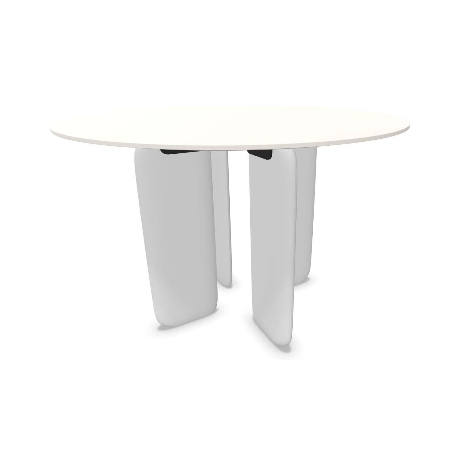 Kristalia Pala Fenix-NTM® Indoor Tisch rund (Ø 110cm, MDF weiß lackiert, MDF bes... Ø 110cm | MDF weiß lackiert | MDF beschichtet mit Fenix-NTM® weiß kos 0032 01PAL01F