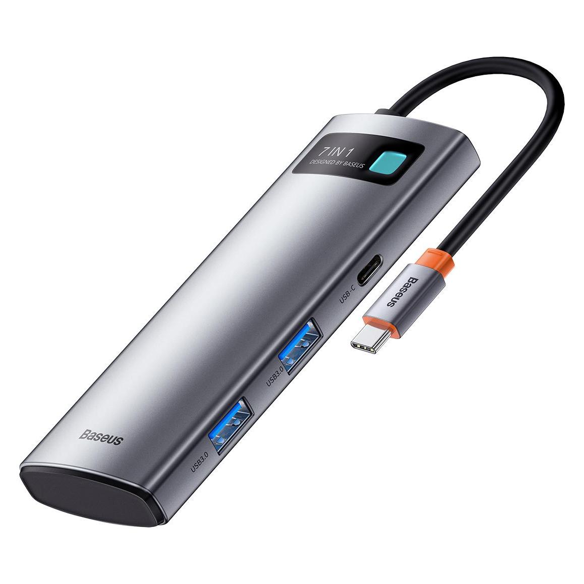 Baseus Metal Gleam Series 7-in-1 (USB-C, 7 Ports) (WKWG020113)