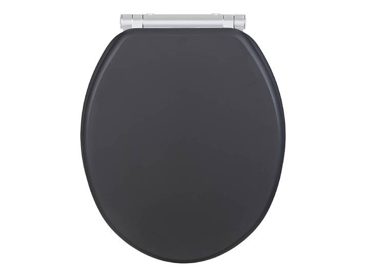WC-Sitz Morra WC-Sitz: MDF Mitteldichte Holzfaserplatte Befestigung: Kunststoff ABS Grau/Anthrazit 35 x 42cm
