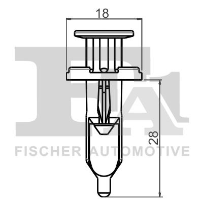 FA1 Clip, Zier-/Schutzleiste 77-30009.25 für Citroën/Peugeot TOYOTA