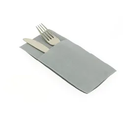 MONOUSO - Besteckservietten 40x40cm Grau (30 Stück)