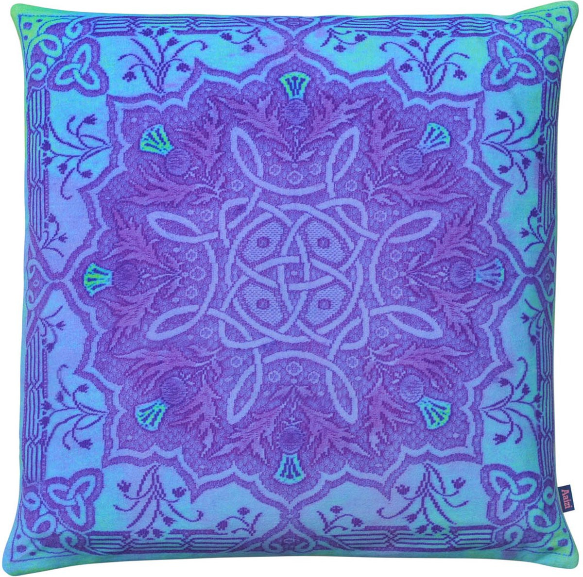 Aaizi velours sierkussen Gordes Purple-Blue 50 x 50 cm