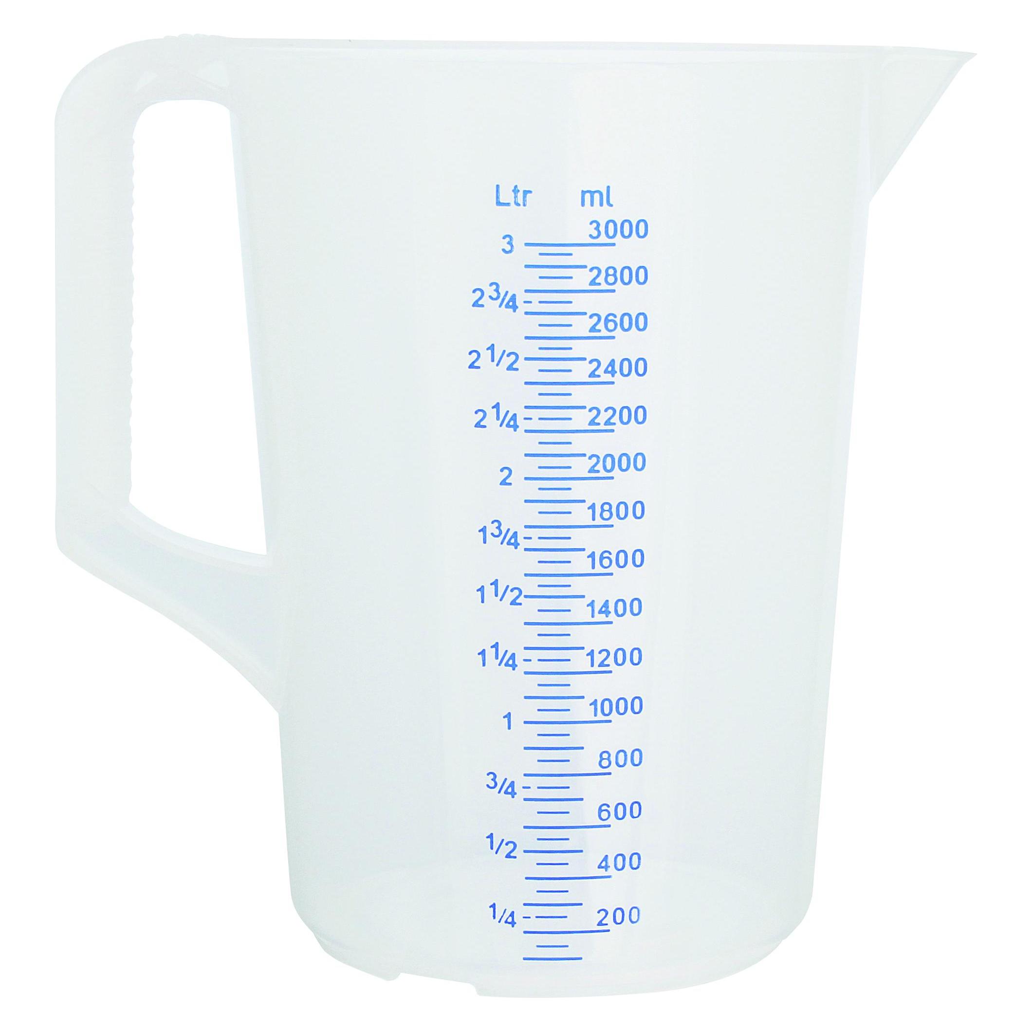 Schneider Kunststoff Messbecher mit offenem Griff l (3000 ml) (200014)