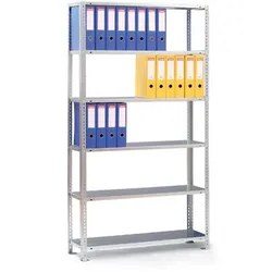 Ordnerregal COMPACT, 1850 x 1250 x 300 mm, verzinkt, Basis