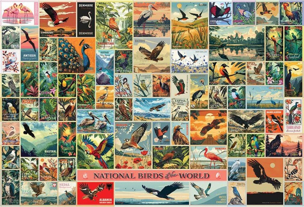Cobble Hill Puzzel Vogels: Nationale vogels van de wereld, 2000 stukjes