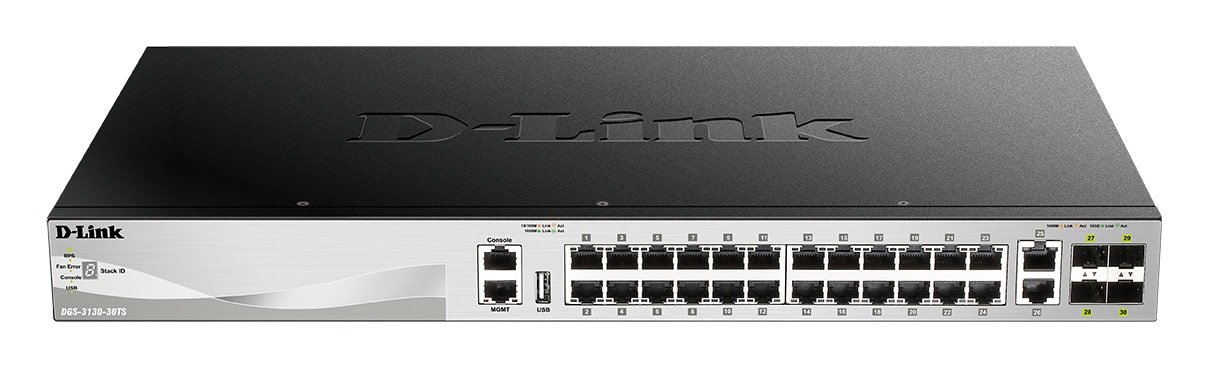 D-Link DGS-3130-30TS/E 30-Port Layer 3 Gigabit Stack Switch
