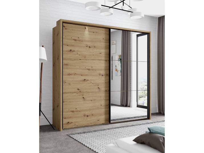 Schwebetürenschrank Roland 231cm Braun