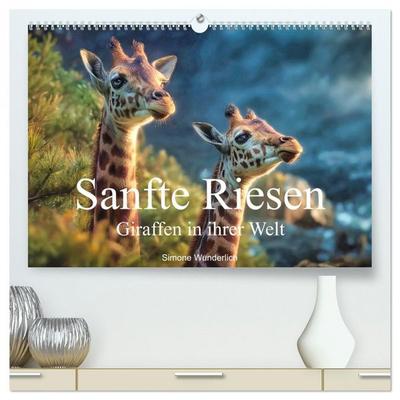 Sanfte Riesen - Giraffen in ihrer Welt (hochwertiger Premium Wandkalender 2027 DIN A2 quer), Kunstdruck in Hochglanz