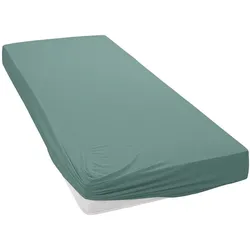 Janine Spannbetttuch Elastic-Jersey 5002 mineralgrün 200x200 cm