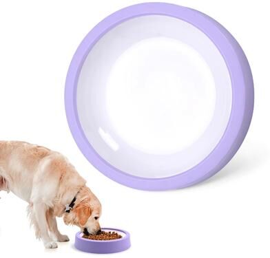 Inspired Finds Eco Dog Slow Feeder Bowl Non Slip Puzzle & Anti Gulp Dish For Large, Medium & Small Dogs b Purple