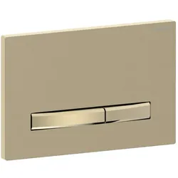 Geberit Sigma 50 Square Betätigungsplatte 115672QF2 Deckplatte messing gebürstet, Platte/Taste messing, für 2-Mengen-Spülung