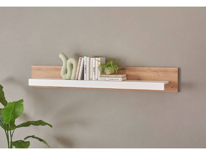 Wandboard Front: MDF Mitteldichte Holzfaserplatte , beschichtet Korpus: Spanplatte, beschichtet Braun/Weiß 150cm