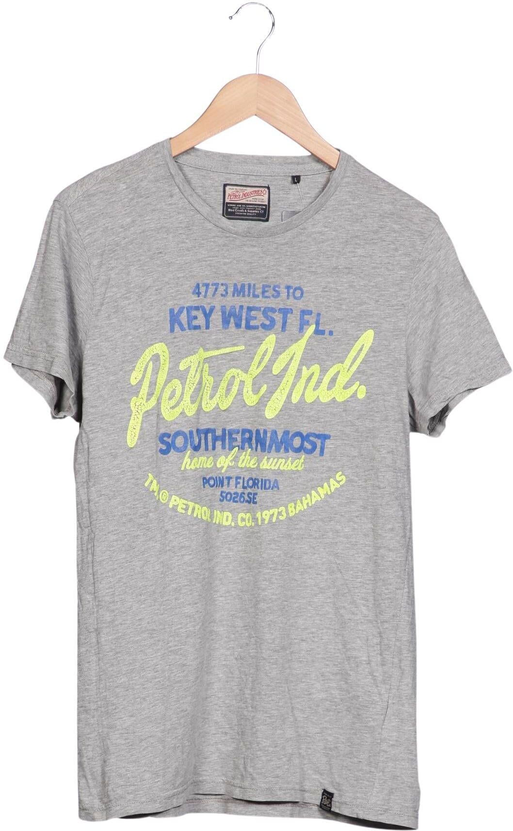 Petrol Industries Herren T-Shirt, Neon, Gr. L, Baumwolle / Viskose - Second Hand