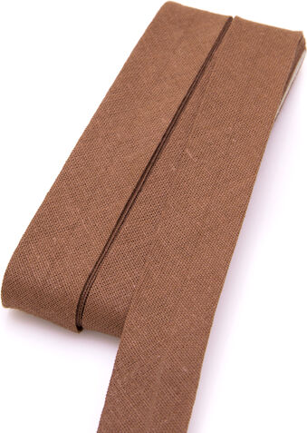 buttinette Baumwoll-Schrägband, rehbraun, Breite: 2 cm, Länge: 5 m