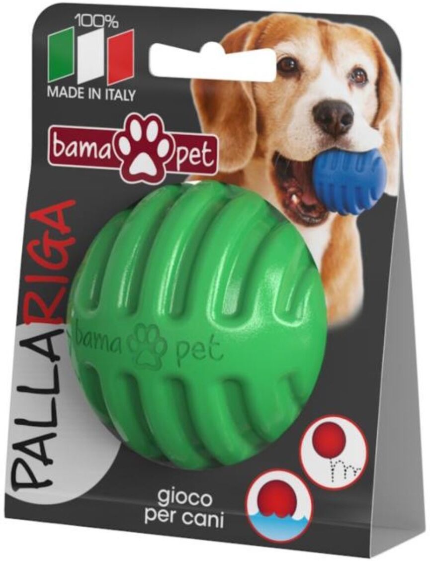 Bama Pet Palla Riga Gioco per Cani Rosso
