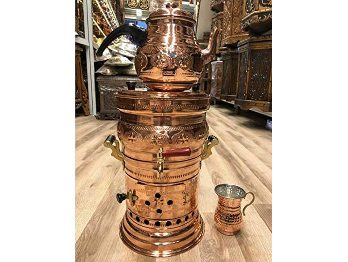 Samovar Teekanne aus Kupfer handgefertigt Samovar Copper1