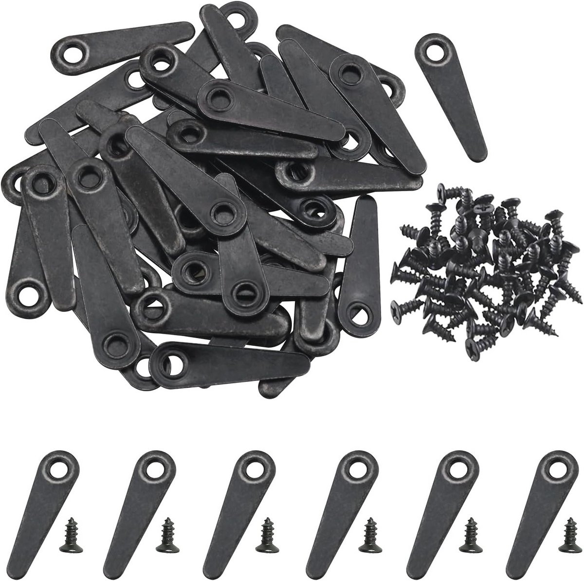 50x Fotolijst Ophangclips met Schroeven - Stevige Metaal Bevestigingsset voor Lijsten en Wanddecoratie