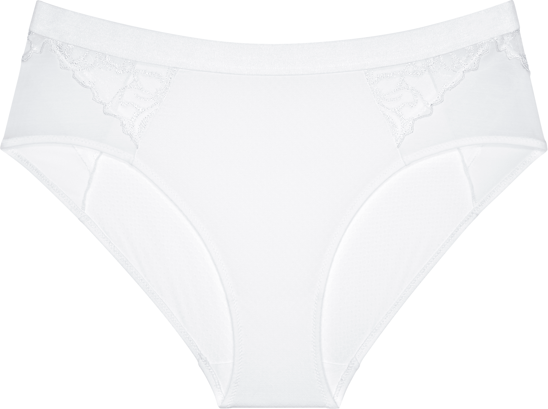 Maxislip TRIUMPH "Wild Azalea Florale", Damen, Gr. 44, Microtouch, weiß, Microtouch, Obermaterial: 82% Polyamid, 18% Elasthan, körpernah, Unterhosen Maxislip, Spitze, hochgeschnitten, Satin-Einfassung, elastisch