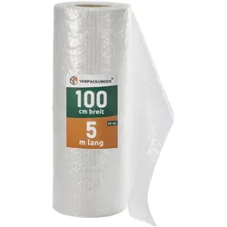 2 x Luftpolsterfolie (1,0 x 5 m) echte 60 my stark, Versandfolie, Polsterfolie zum Schutz von empfindlichen Gegenständen, recycelbar BB-Verpackungen