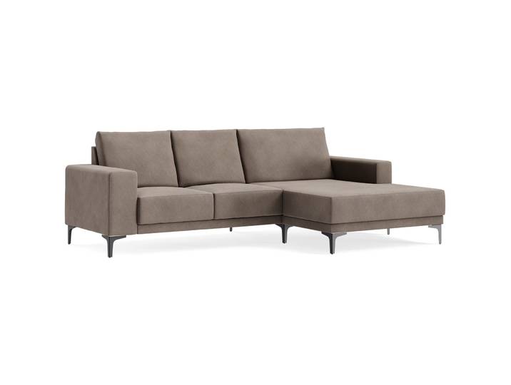Ecksofa Bivio OSAKA - 5/2 dark brown B 246 T 152 cm - Möbel Konfigurator: Traummöbel individuell zusammenstellen