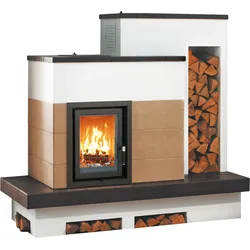 Kachelofen 5/112.0 7 kW - noce-crema/schoko - Premio - Bank rechts