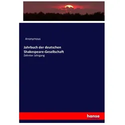 Jahrbuch der deutschen Shakespeare-Gesellschaft, Fachbücher von Anonym, Anonymous