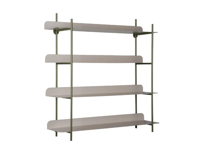 Wandregal PRESENT TIME Reina Cuatro , beige (grau, grün), B:60cm H:60cm T:16cm, Eisen, Metall, Regale, Wandregal