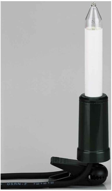 Hellum Chaîne de bougies 845501 12V ivoire vert 100 cm espacement douilles (845501)