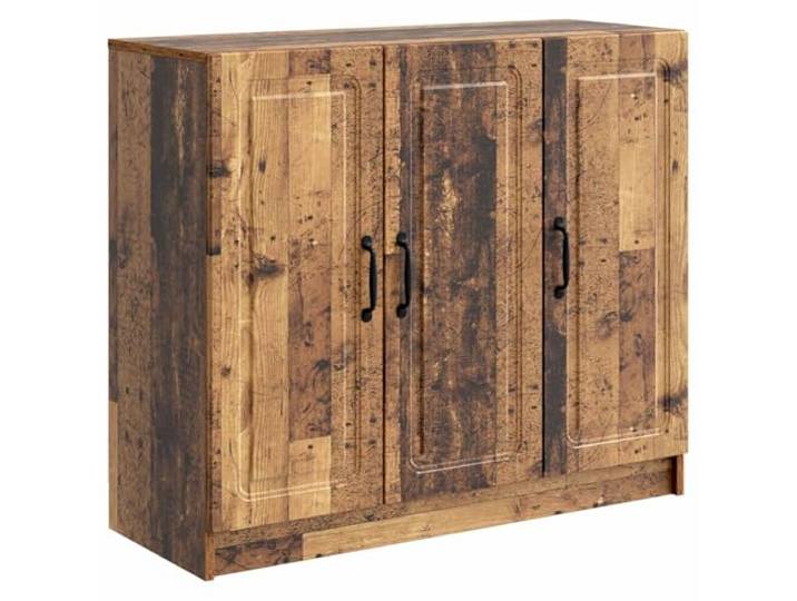 KKgypkn Sideboard Holzwerkstoff 89x34.5x77 cm Metallgriffe, 90-Grad-Pendeltüren, geräumige Regalböden, pflegeleicht, für Wohnzimmer