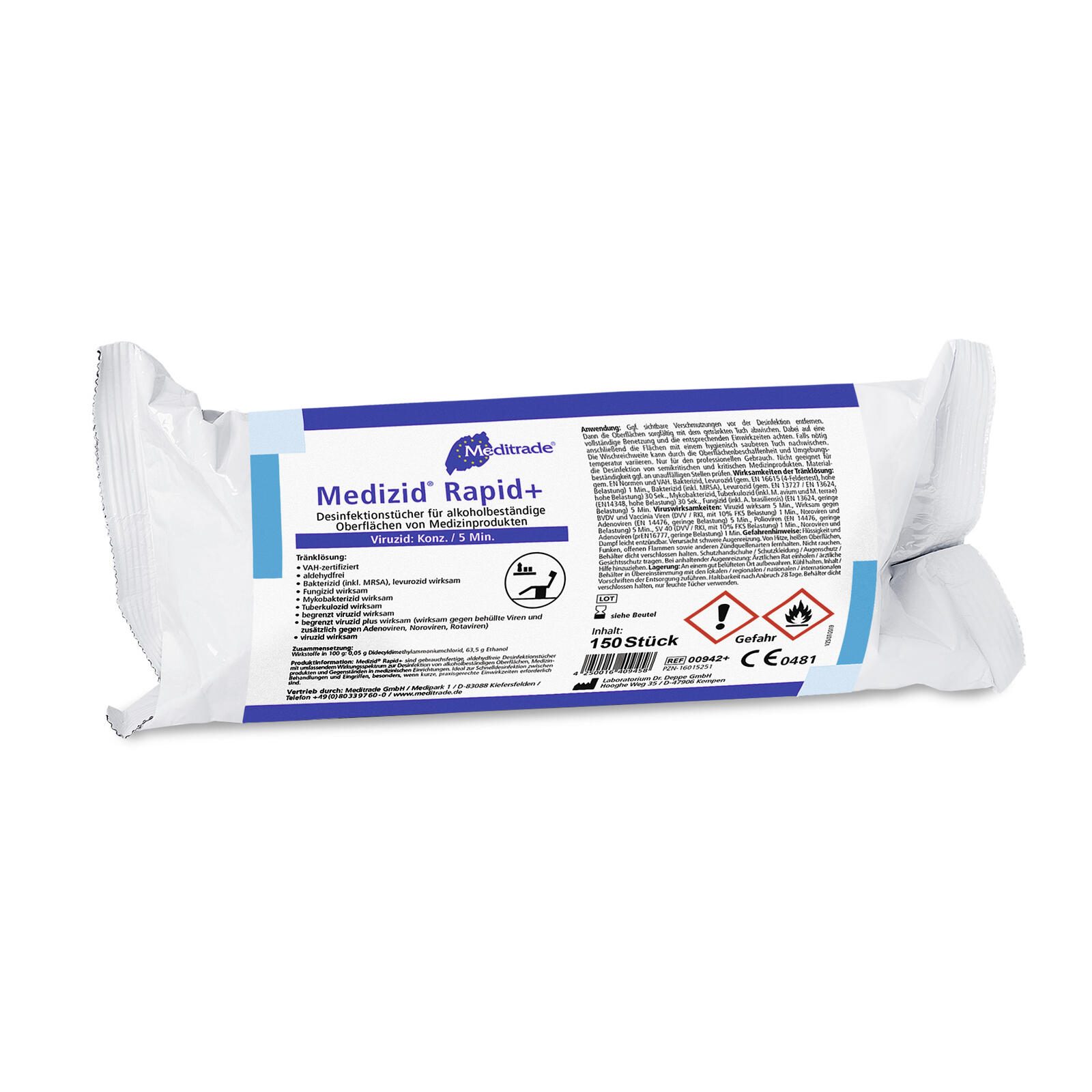 Meditrade® Desinfektionstücher Medizid® Rapid 00942+