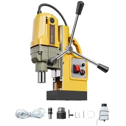 VEVOR Magnetbohrmaschine Kernbohrmaschine 1400 W  (40 mm Bohrdurchmesser), 12500 N tragbare elektrische Bohrmaschine, 800 U/min Drehzahl, Bohrmaschine für Metalloberflächen Industrie Heimwerker