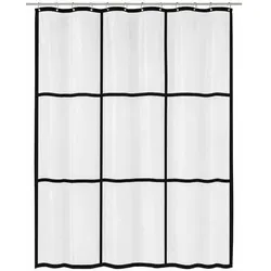 Kleine Wolke, Duschvorhang, Duschvorhang Brooklyn 180 x 200 cm, Weiss (180 x 200 cm)